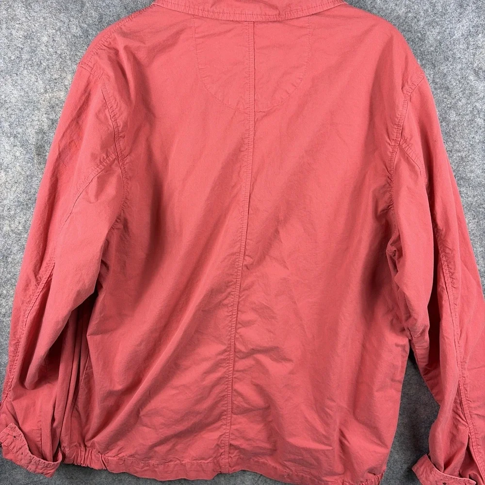 Orvis Jacket Men's LG Peach Pink Bomber Windbreaker Fishing Outdoors Full Zip
